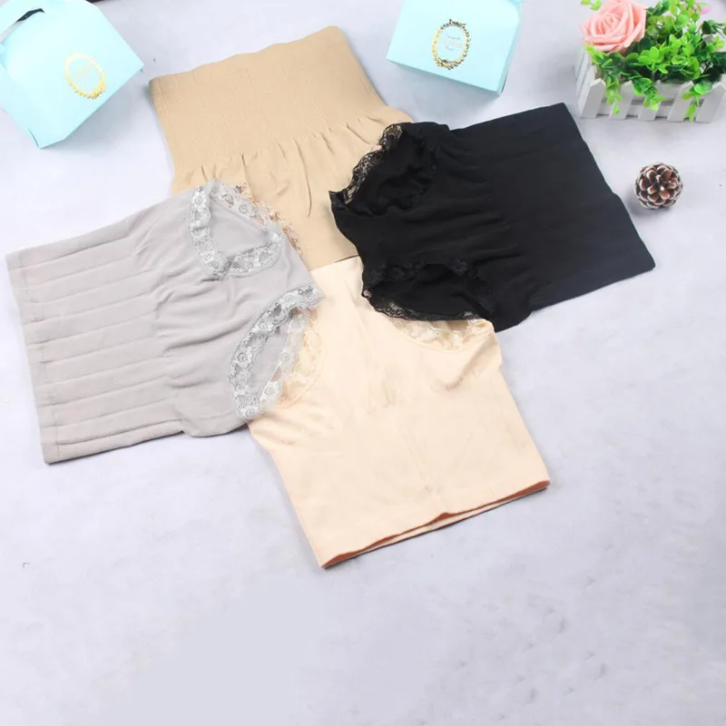 Solid color high waist body shaping abdomen pants lace side ladies briefs free shipping Solid color high waist body shaping abdomen pants lace side ladies briefs free shipping