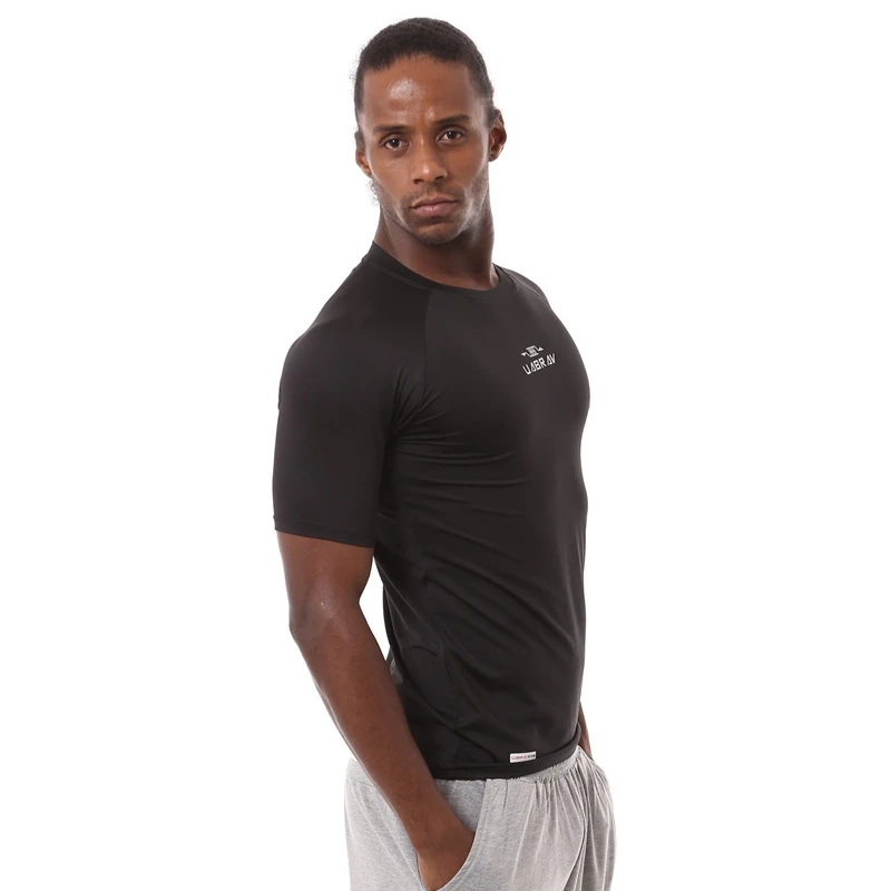 

DZ18285 Short-sleeved men's clothing compression tights Workout clothes outdoor sports quick-drying stretch T-shirt Gym shirt 85