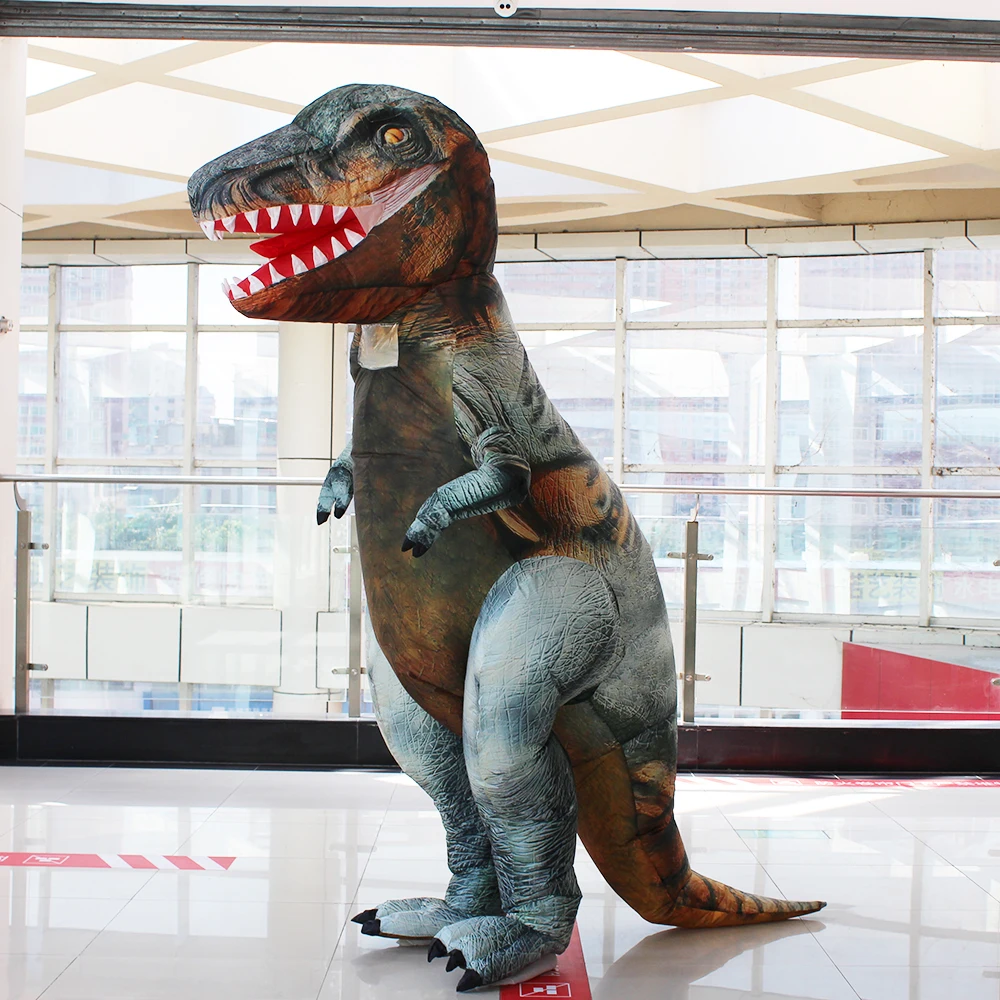Новинка надувной костюм динозавра T Rex Парк Юрского периода динозавр косплей для