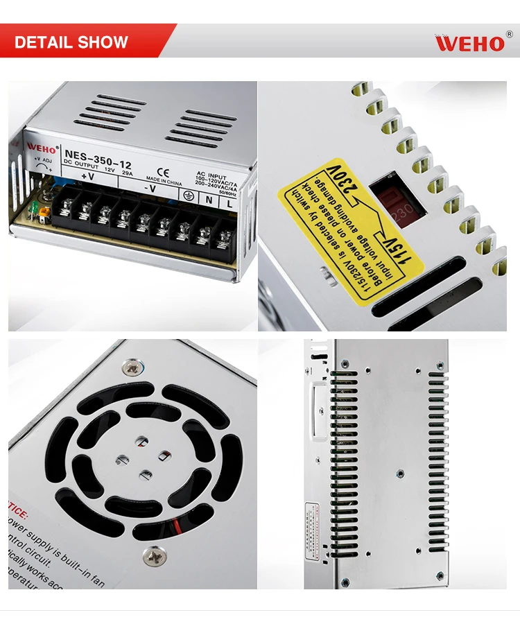 NES-350-70) Высокое напряжение с охлаждающим вентилятором 350 Вт 70 в источник питания