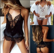 New Lingerie Lace Babydoll wanita Pakaian Tidur Sleepwear Bodysuit Wanita New Sexy Pakaian Bodysuits