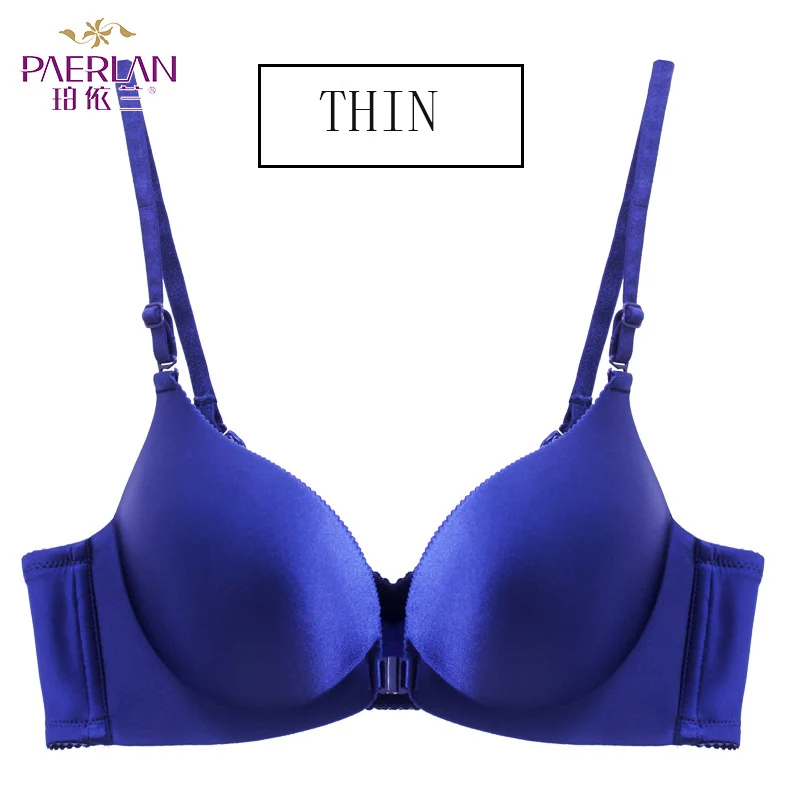 Navy blue PAERLAN модное летнее тонкое нижнее белье съемный плечевой ремень беспроводной бесшовный бюстгальтер поддержка - Цвет: Navy blue
