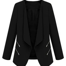 Винтажный женский базовый тонкий костюм запахивающийся Блейзер приталенный пиджак кардиган верхняя одежда