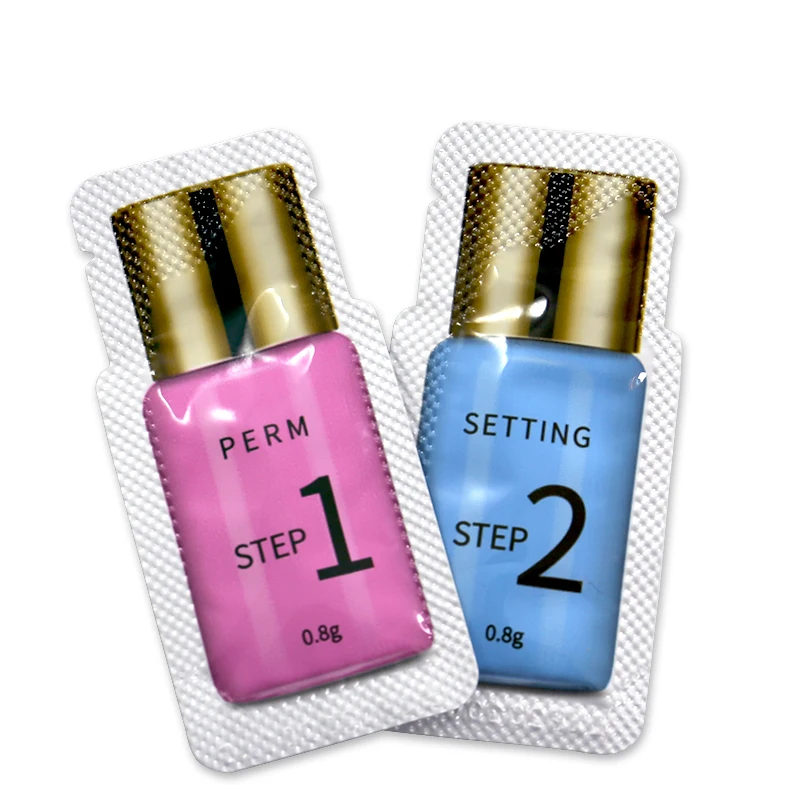 10 пар/партия, лосьон для поднятия ресниц sachet 0,8 г/на ресницы, ресницы, Перми, 8-12 минут, стереотип, гигиенические ресницы, макияж - изображение