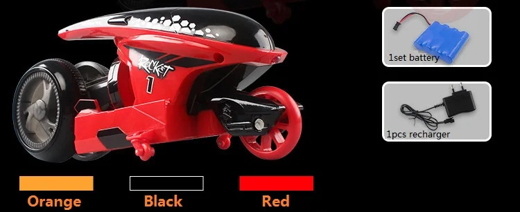 3 цвета 2,4 ГГц RC игрушечные мотоциклы со светом дистанционного управления мотоцикл RC супер крутая игрушка трюк автомобиль для детей подарок