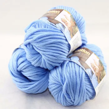 

LOT of 100% Cotton 3 Balls X 50g Special Thick Worsted Cotton Knitting Yarn 422-B1