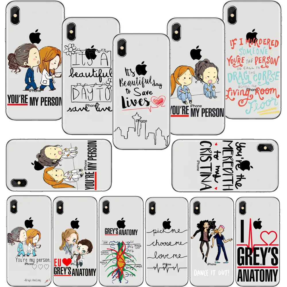 

Phone Case Greys Anatomy You are my person For iPhone X 10 5s se 6 6S 7 8 Plus High quality clear Soft TPU silicone Coque Cover