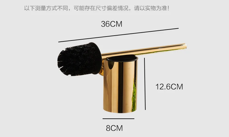 Нержавеющая сталь туалетная щетка Золотая ванная щетка для чистки инструментов держатель с туалетной щеткой