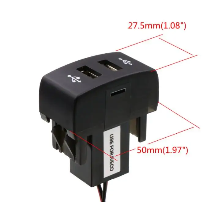 Автомобильное зарядное устройство с двумя USB портами 5 В 2 1 а/в пост. Тока|Кабели