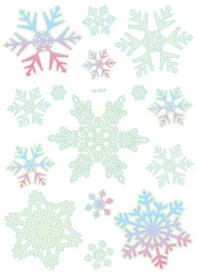 Эльф Рождественская елка Снеговик световой временная татуировка Стикеры рождественские украшения год украшения с утолщённой меховой опушкой, неол рождественские аксессуары - Цвет: Le-004