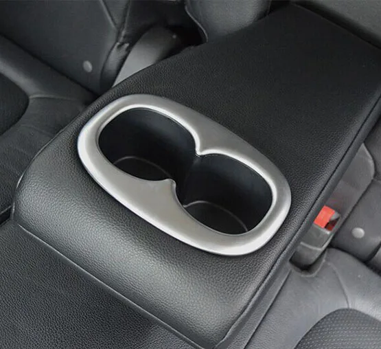 

ACCESSORIES FIT FOR MITSUBISHI OUTLANDER 2016- CHROME REAR BACK CUP DRINK HOLDER CHROME BEZEL COVER INSERT GARNISH TRIM