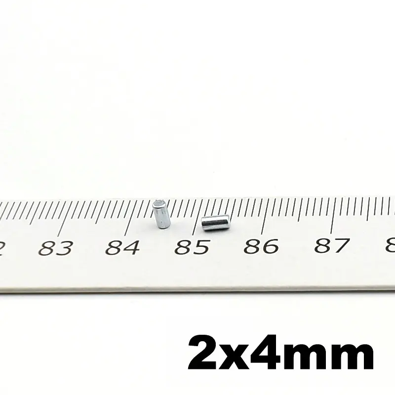 Микро прецизионный магнитный цилиндр диаметр 2 0,079 ''маленький круглый диск 2x4 мм Датчик мини магниты Обучающие исследования 200 шт