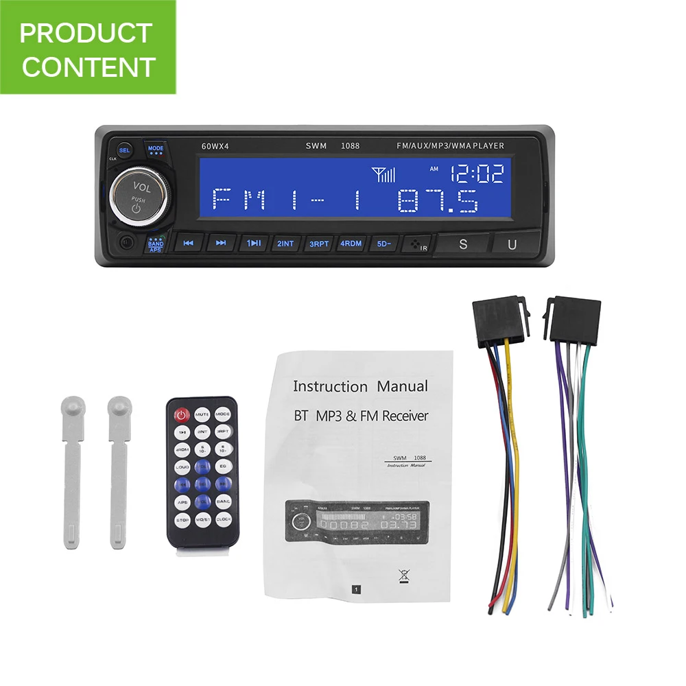 ALLOMN Bluetooth Автомобильный MP3-плеер многофункциональный автомобиль, радио mp3 плеер стерео USB AUX классический стерео аудио Автомобильные аксессуары
