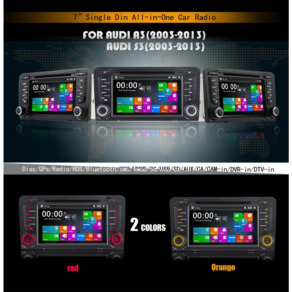 Flash Deal Eunavi 2 Din Car DVD Player For AUDI A3 S3 RS3 With 3G USB GPS BT IPOD FM RDS Subwoofer with car radio GPS Navigation Free Maps 5 Flash Deal Eunavi 2 Din Car DVD Player For AUDI A3 S3 RS3 With 3G USB GPS BT IPOD FM RDS Subwoofer with car radio GPS Navigation Free Maps 5