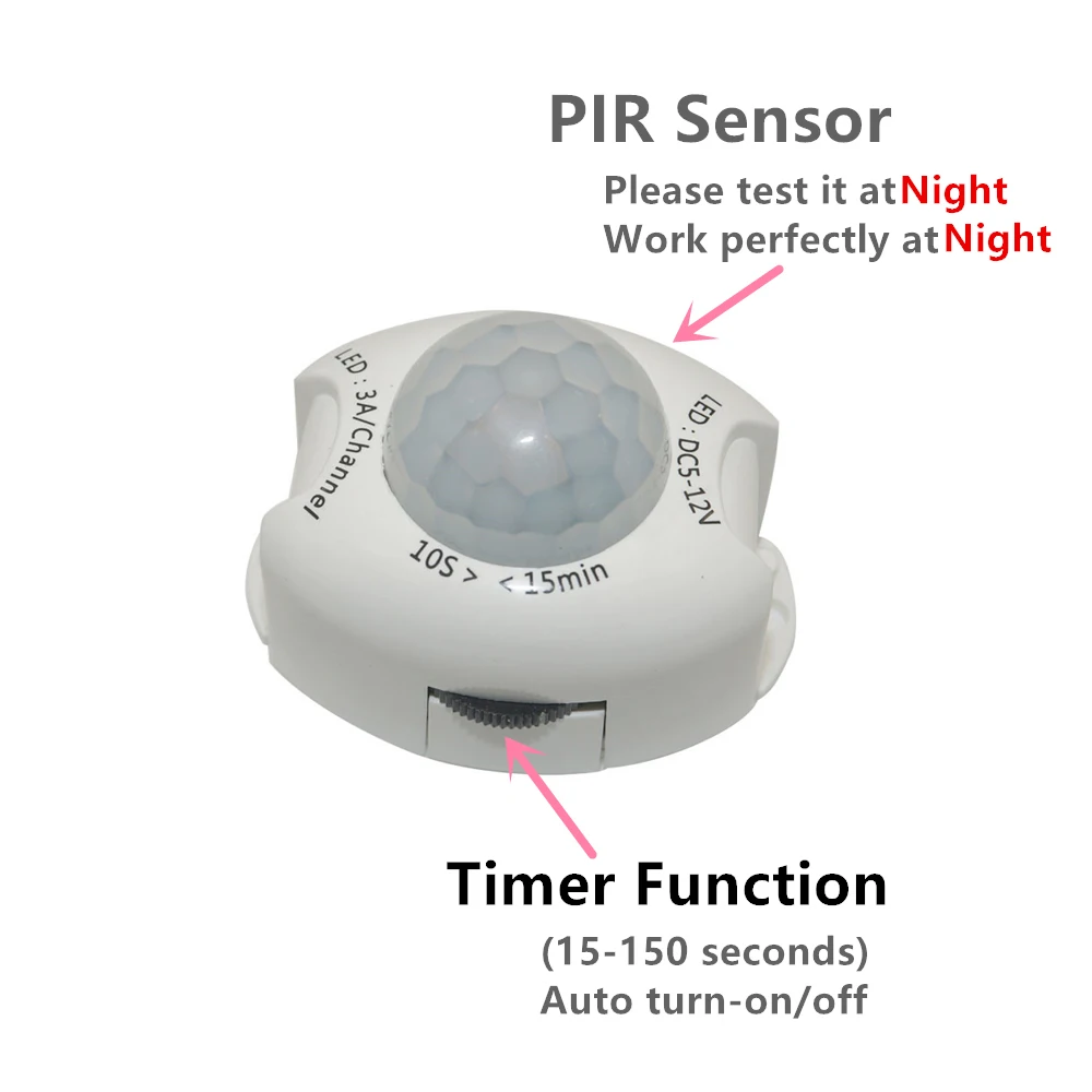 Человеческого тела инфракрасный PIR датчик движения переключатель DC5V-12V 3A таймер автоматический переключатель для светодиодной ленты световой модуль ленты