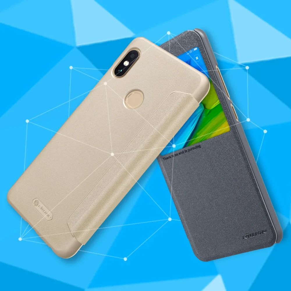 Флип кейс для Xiaomi redmi note 5 чехол NILLKIN sparkle из искусственной кожи откидная крышка