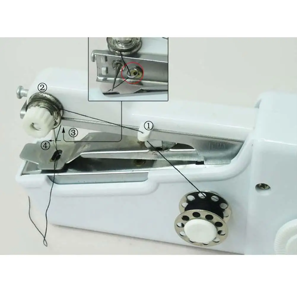 Портативная электрическая ручная швейная машина, Мини Портативная рукоделие, беспроводная ручная работа, инструмент для рукоделия, одежда для дома