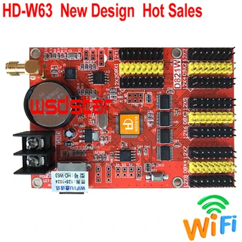 

HD-W63 USB & WIFI LED display control card Single & Dual Color P10 P4.75 P3.75 LED control system HD W63 2018 2019 Hot Sales