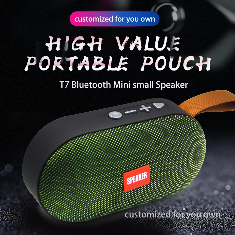 Портативная беспроводная мини Колонка T7 с поддержкой Bluetooth FM TF AUX USB|Всепогодные