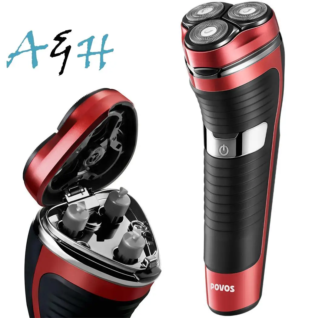 

Men Portable Rechargeable 3 Cutter Head >35min Appliances Electric Shaver Electric Dry and Wet Dual Use Razor