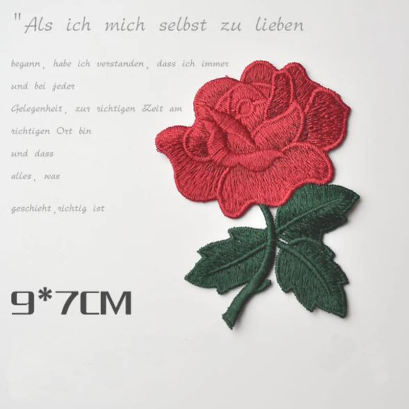 

4Pcs/Set Embroidery Rose Flower Sew On Patch Dress Hat Bag Jeans Applique Crafts Clothing Accessories DIY Scrapbooking NL363