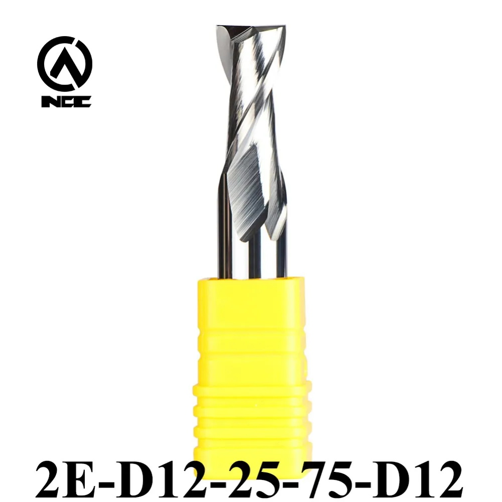 D12 25 75 D12 Cemented Solid carbide Diameter 12mm End Mill 2 Flute Flattened End Mills With