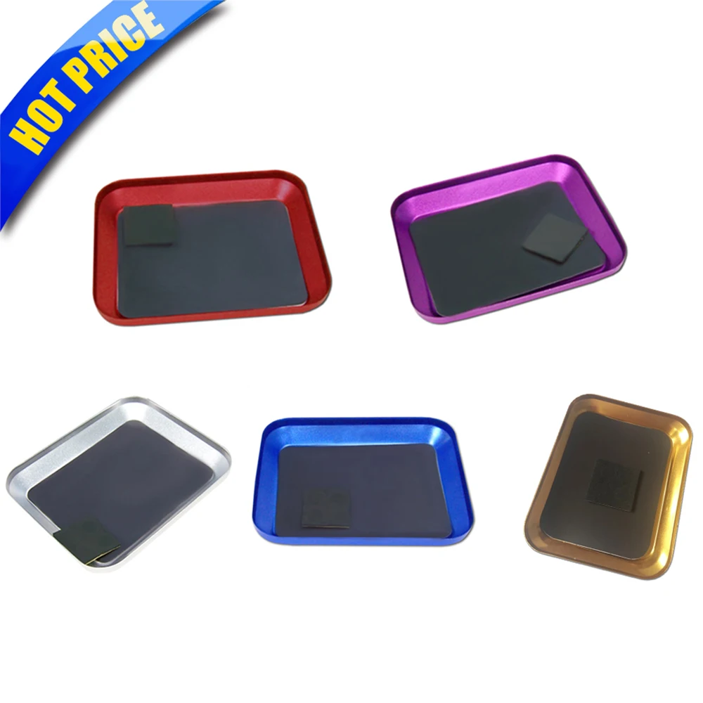 

Yeah 1/10 Racing Aluminium Alloy Screw Tray with Magnetic 12cm X 10cm X 1.5cm 1:10 RC Car for RC Model Phone Repair