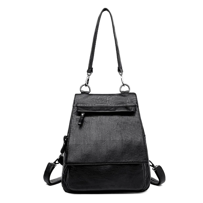 Новый кожаный рюкзак для женщин мода рюкзаки для подростков обувь девочек Multi Функция большой черный Сумка Женский Back Pack Sac Dos