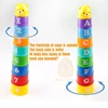 9PCS Educational Baby Toys 6 Month+ Figures Letters Foldind Stack Cup Tower Children Early Intelligence 3