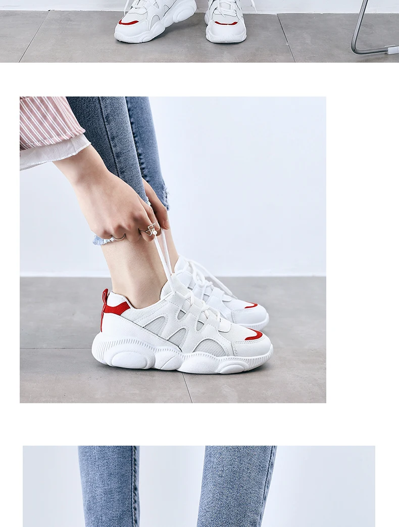 Женские сникерсы, новинка 2019 года, весенне-летние модные белые сникерсы, женская обувь на плоской платформе со шнуровкой, дышащая