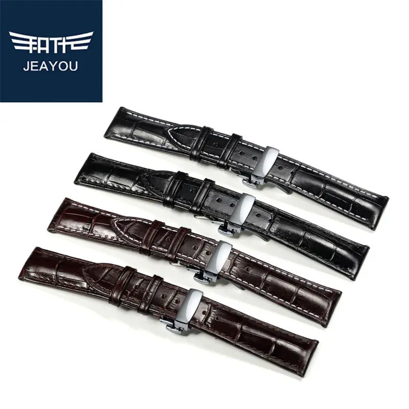 

JEAYOU Men High Quality Leather Watchband For Tissot/Longines/Mido18/19/20/21/22mm