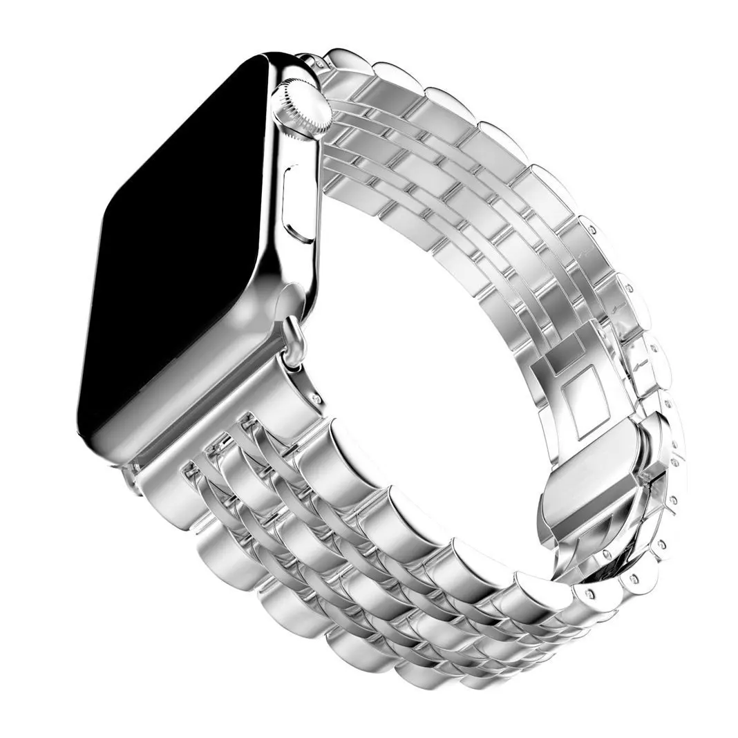 Ремешок для часов из нержавеющей стали для Apple watch 42 мм 38 мм 40 мм 44 мм металлический сменный Браслет для iWatch Series 5 4 3 2 1