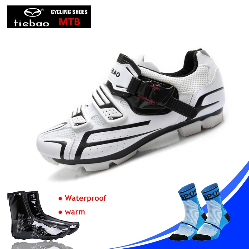 

TIEBAO Men Cycling Shoes Mountain Bike waterproof Shoes cover Non-slip MTB Bicycle racing Athletic Sneakers zapatos ciclismo