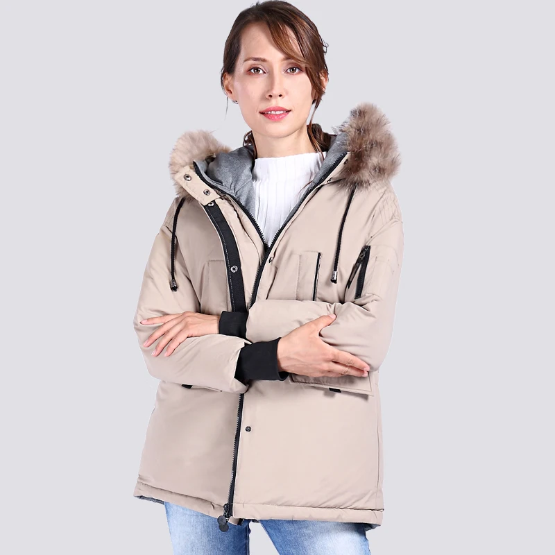 

2019 New High Quality Raccoon Fur Winter Jacket Women Plus Size Casual Bio fluff Thick Parka Hooded Warm Winter Coats Outerwear
