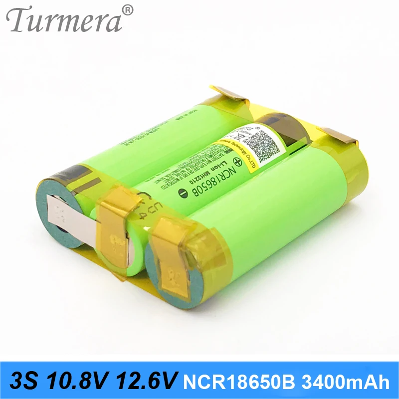 Аккумулятор Turmera 18650 hg2 3000mAh vtc6 ncr18650b 3400mah аккумулятор для 3s 12,6 v 4S 16,8 v отвертка аккумуляторная батарея Настройка n9