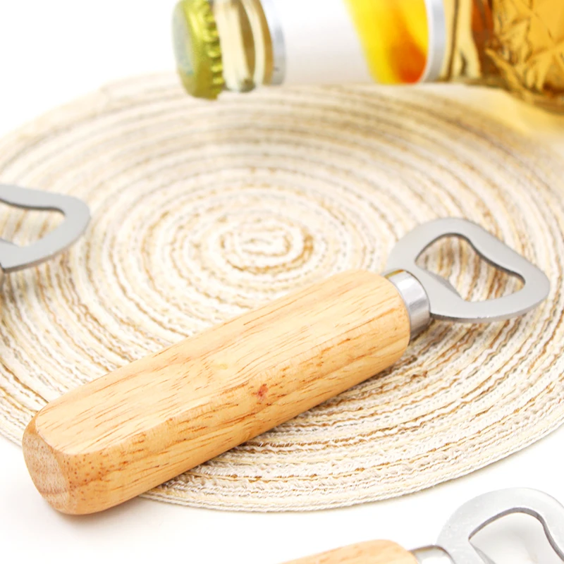 

Kitchen Bottle Opener Tools Wooden Handle Beer Openers Bar Tools Soda Beer Bottle Cap Opener Wine Bottle Opener Tool