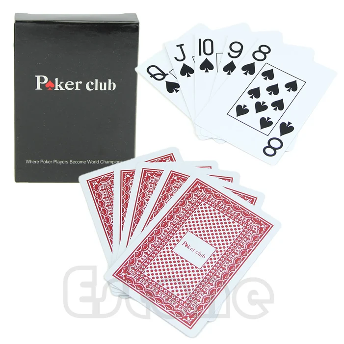 1* водонепроницаемые карты для покера новые синие/красные Пластиковые моющиеся Техасский покер размер игральные карты - Цвет: Red