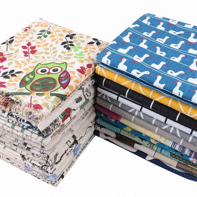 

Nanchuang Cartoon Series Printed Cotton Linen Fabric For DIY Sewing Sofa Bag Dolls Cushion Furniture Cover Material 45x45cm/Pcs