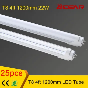 

1200mm T8 Led Tube Light 22W Wholesale 25pcs/lot Free Shipping, 120pcs SMD2835