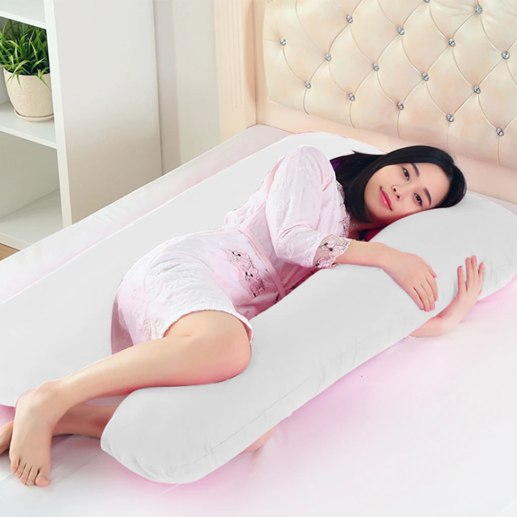 Full Body Pregnancy Pillow - Maternity Pillow for Pregnant Women - U Shaped Body Pillow With Zip Pillow Cover 9 Colors