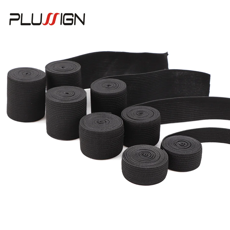 

Hot Selling Sewing Accessories For Underwear Soft Elastic Wig Elastic Band Rubber Elastic Black Great Quality 15/25/35/40Mm