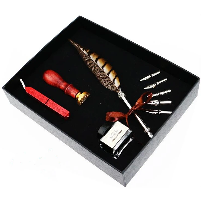 Harri Potter  Advanced feather pen And The Cursed Child Feather Quill Pen Set With HP Sealing Wax Set And Diary For Fans Gift