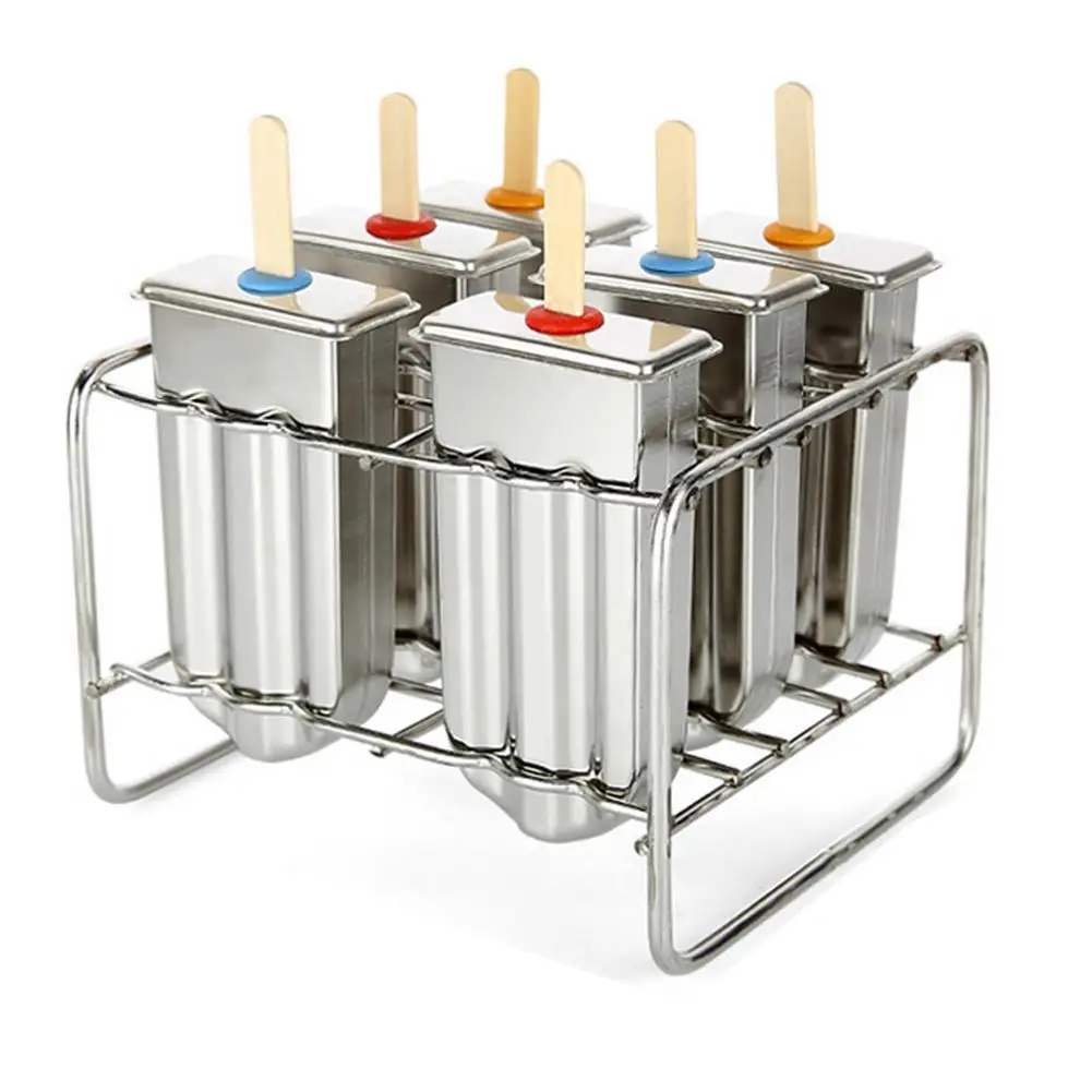 

Food Grade Stainless Steel Summer Cool Popsicle Mold Home DIY Ice Cream Mold Kitchen Tool