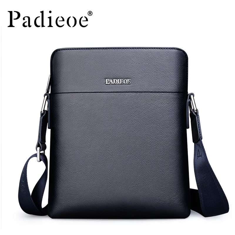 

Padieoe Hot Sale Men's Real Cowhide Shoulder Bag Famous Brand Small Crossbody Bag High Quality Genuine Cow Leather Messenger Bag