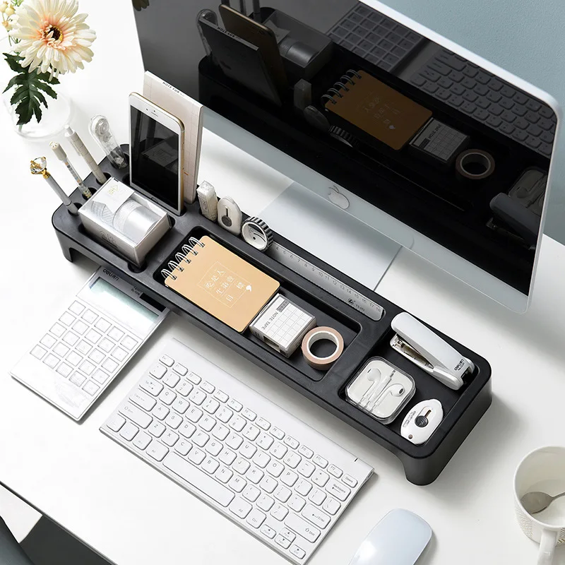 

Plastic Desktop/Stationary Organizer Table Storage Shelves Office Storage Organizer Computer Rack Keyboard Shelf for Phone
