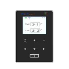 Wifi Double Channel Data Temperature Logger Thermometer Hygrometer External Sensors Indoor Outdoor Tester 2018 dual channel digital thermometer temperature logger tester usb interface 1000 sets data kjtersn thermocouple mastech ms6514