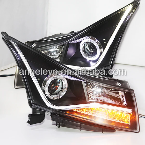 

For CHEVROLET Cruze A8 Style Angel Eyes LED Strip Headlamp Headlights 2009-2012 Year LDV2 type
