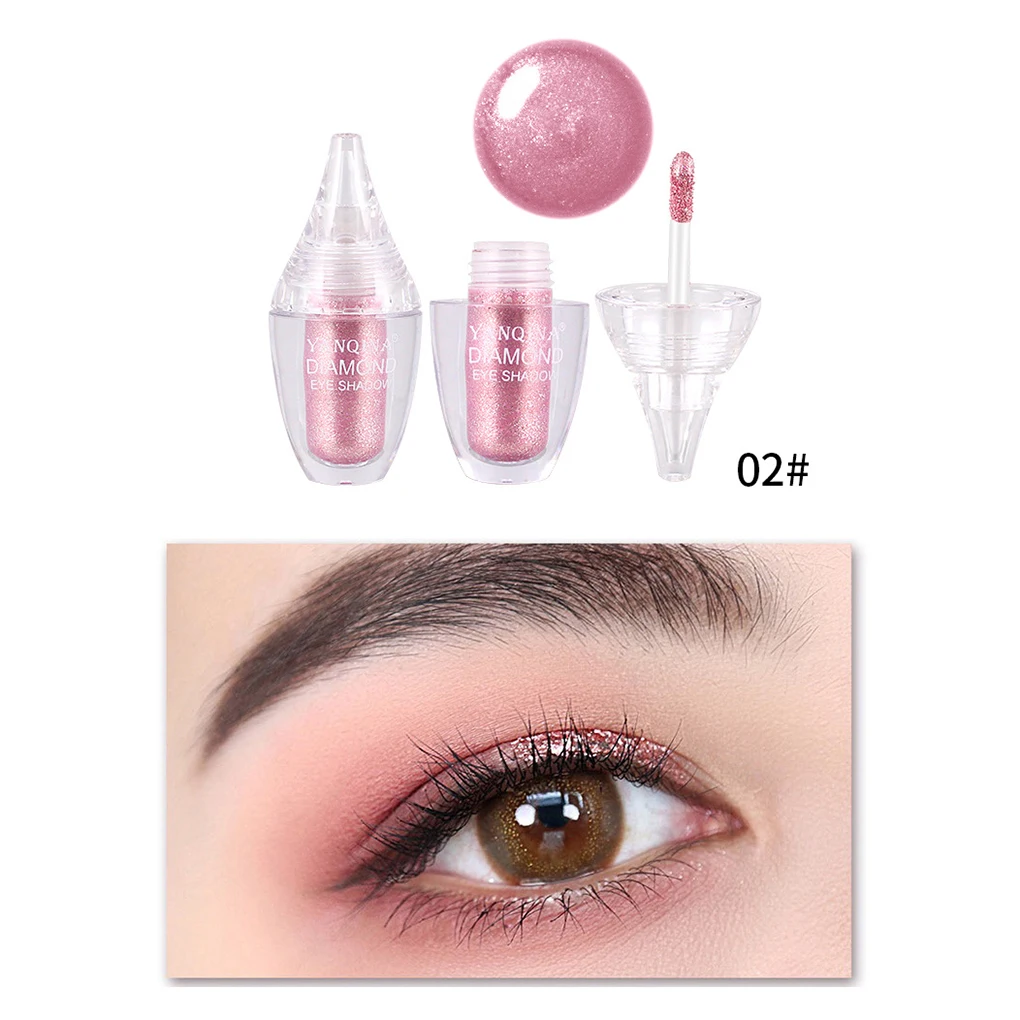 

Women Liquid Eyeshadow Shimmer Glitter Nude Glow Eyeshadow Palette Pigment Lasting Highlighter Beauty Makeup