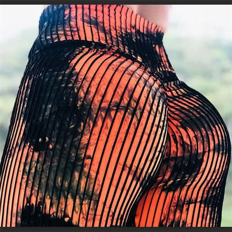 Hot Breathable Leggings print sports hips slim pants women