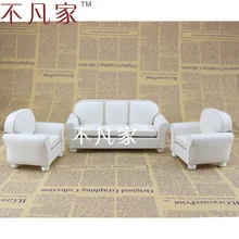 Тонкой 1/12 масштаб Миниатюрный Мебель белый Хорошо ручной работы белый гостиная комплект